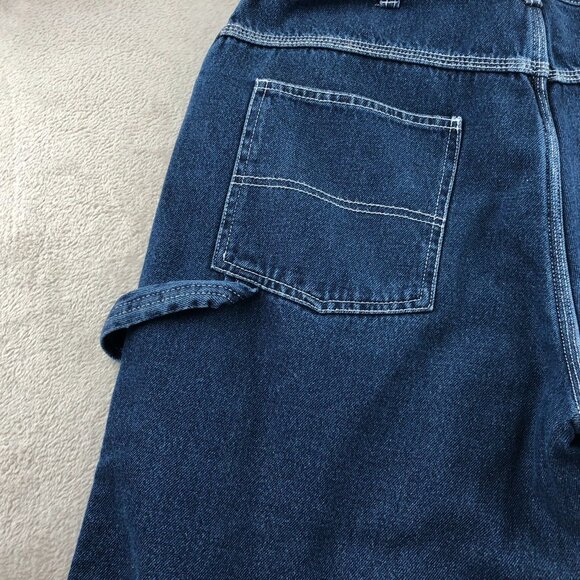 Five Brother Mens Carpenter Jeans Size 38x32 Blue Denim Fleece Line Workwear - Picture 16 of 16